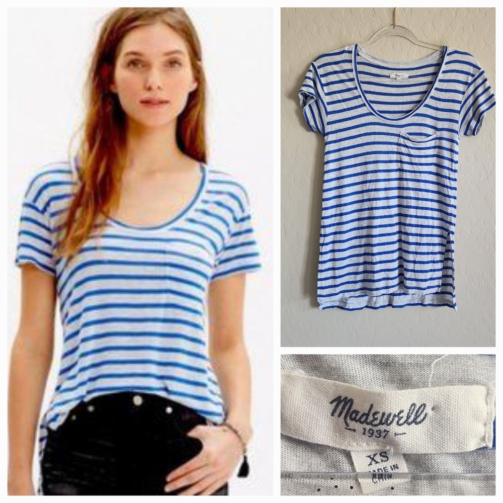 ⭐️4/$20 Madewell Anthem‎ striped Shirt Size XS